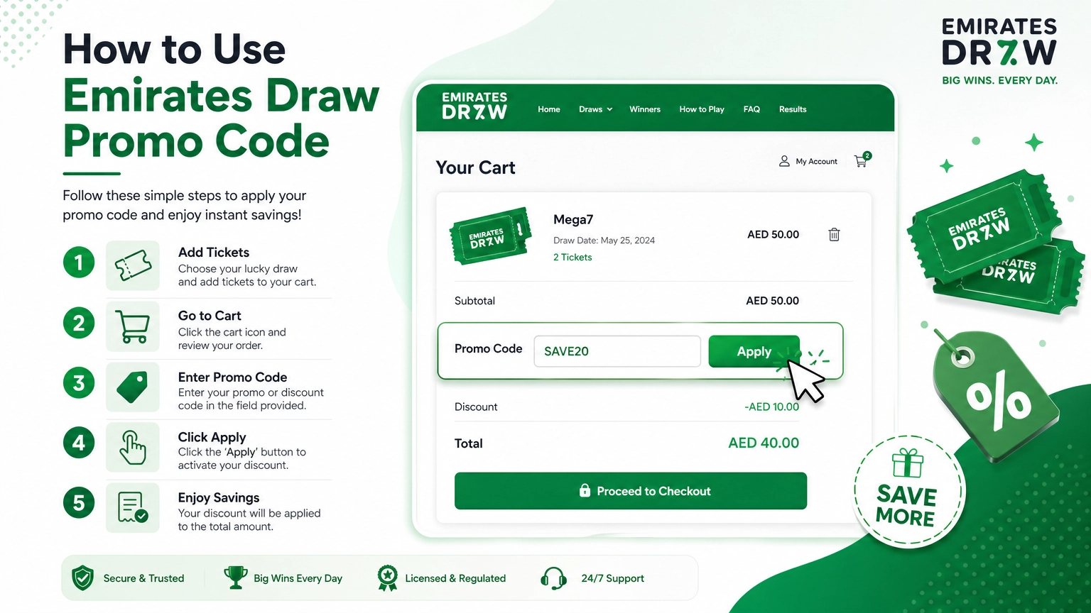 How to Use an Emirates Draw Discount Code
