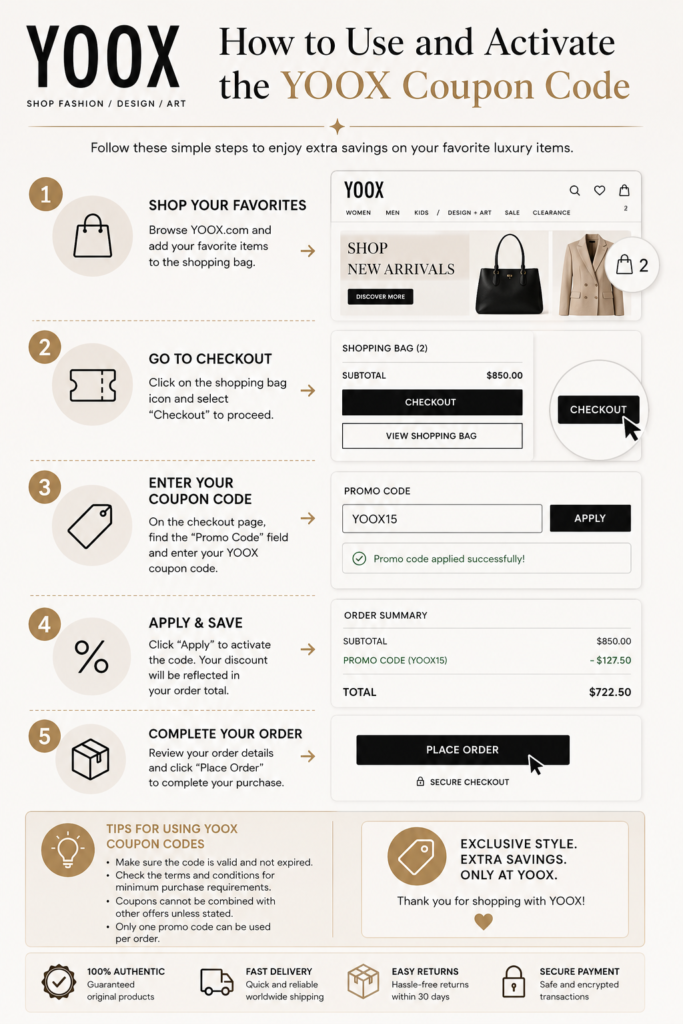 How to Use and Activate the YOOX Coupon Code
