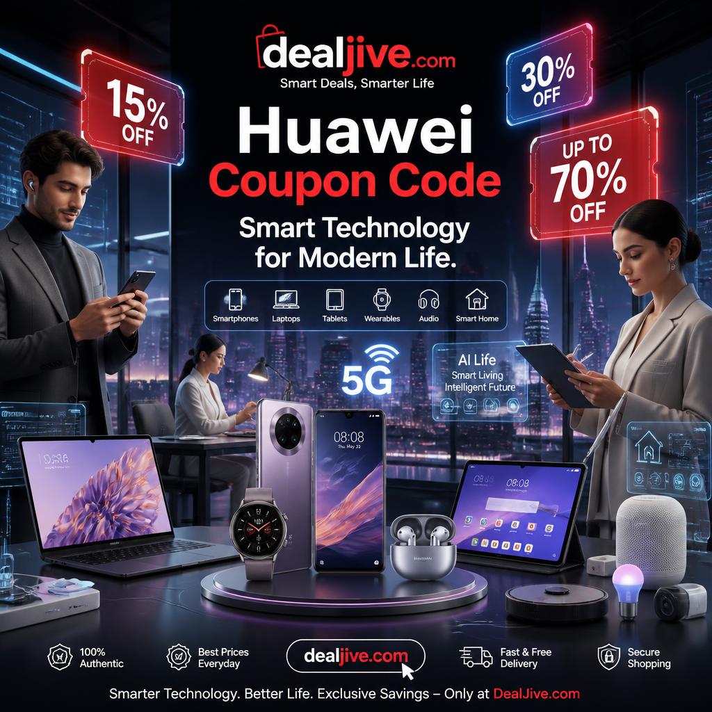 Latest Huawei Coupon Codes for Premium Tech & Smart Gadgets