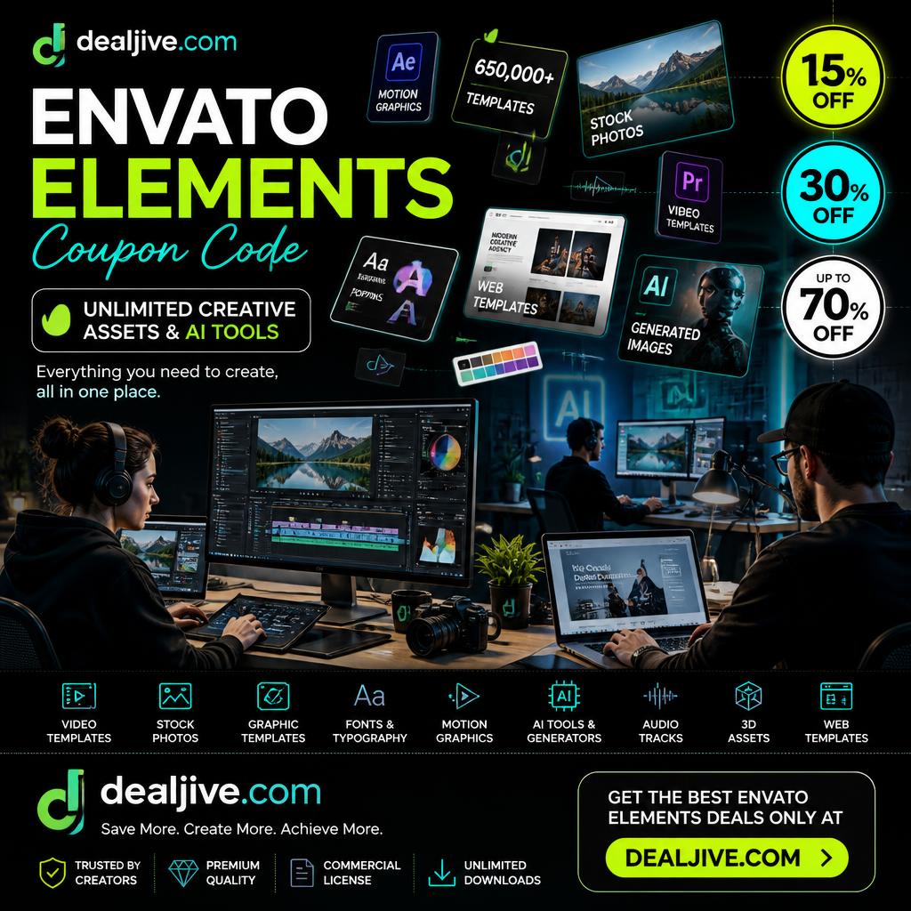 Save More with Envato Elements Coupon Codes & Creative Deals